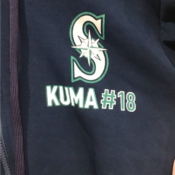 NWOT Seattle Mariners Hisashi Iwakuma #18 Zip-Up Hoodie Sweatshirt MLB Women’s M - Picture 2 of 6